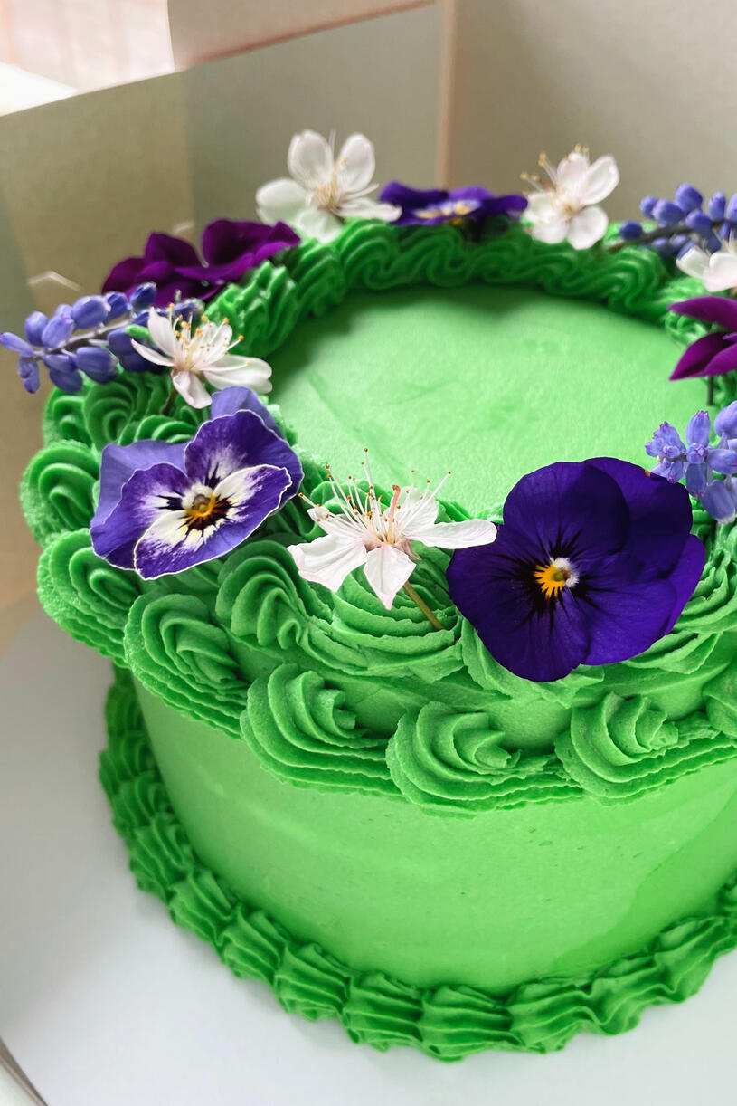 Pink Peach Cake - Green Goddess Cake Pink Peach Cake - Green Goddess Cake