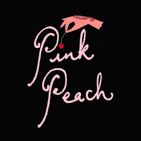 Pink Peach Cake Logo